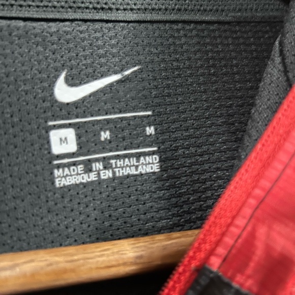 Nike 1/4 Zip Windbreaker Pullover Size Medium Gray/Red - Picture 4 of 13